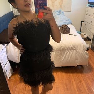 Feather tube dress